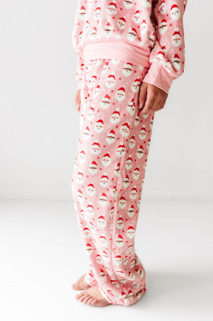 Plush Pants-Vintage Santa Pink