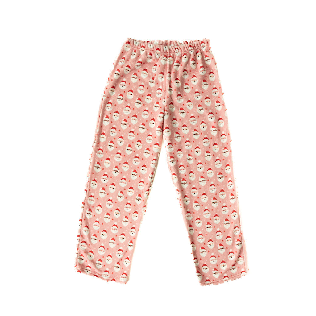 Stretch Plush Pants-Vintage Santa Pink