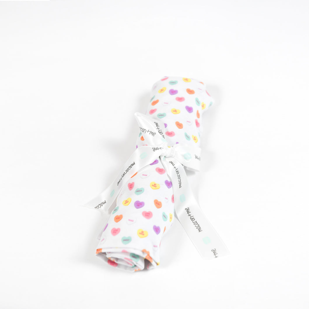 Candy Hearts Swaddle Blanket
