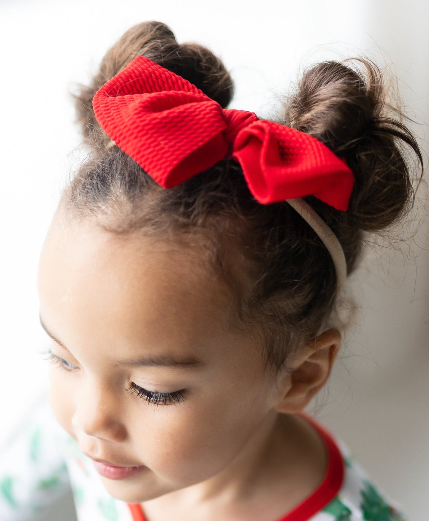 Red Stretchy Bow Headband