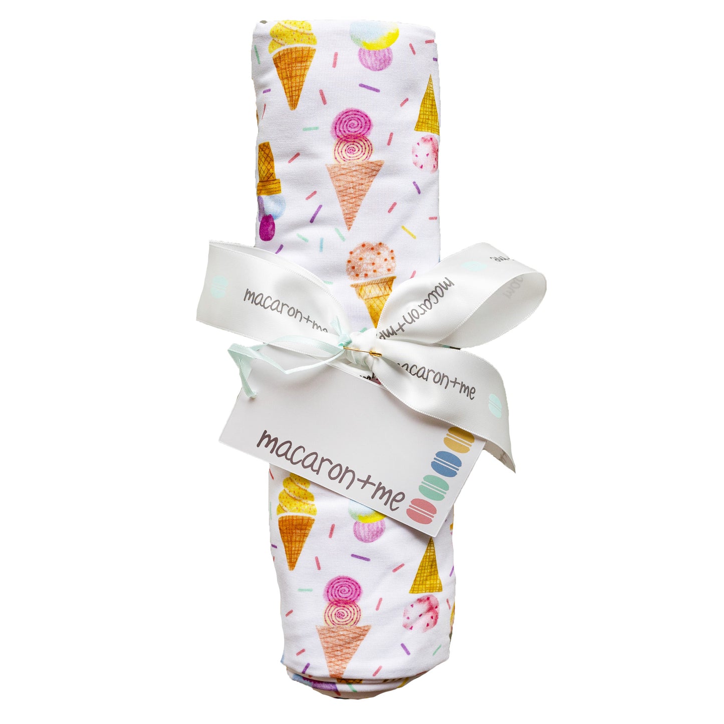 Ice Cream & Sprinkles Swaddle Blanket