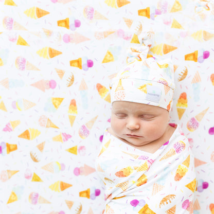 Ice Cream & Sprinkles Swaddle Blanket