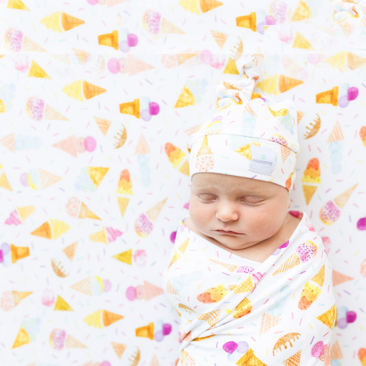 Ice Cream & Sprinkles Swaddle Blanket