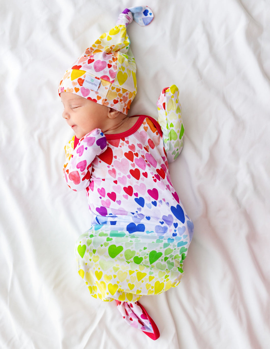 Rainbow Hearts Knotted Gown