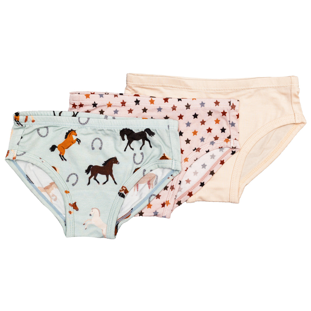 Western Horses and Stars Panty Pack