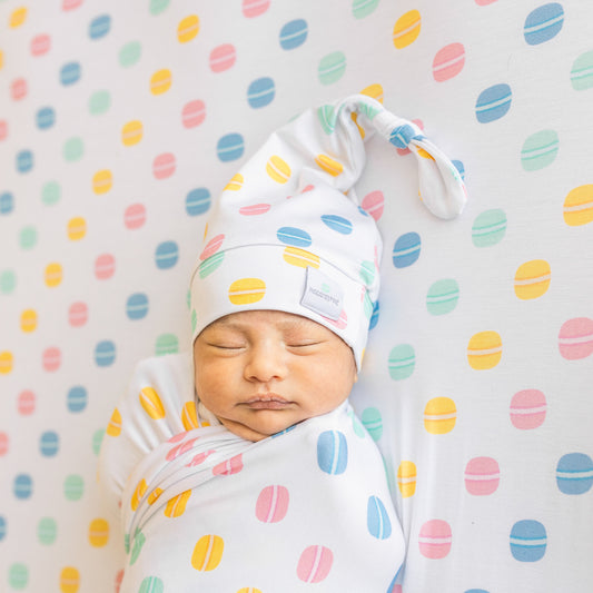 Classic Macarons Top Knot Hat