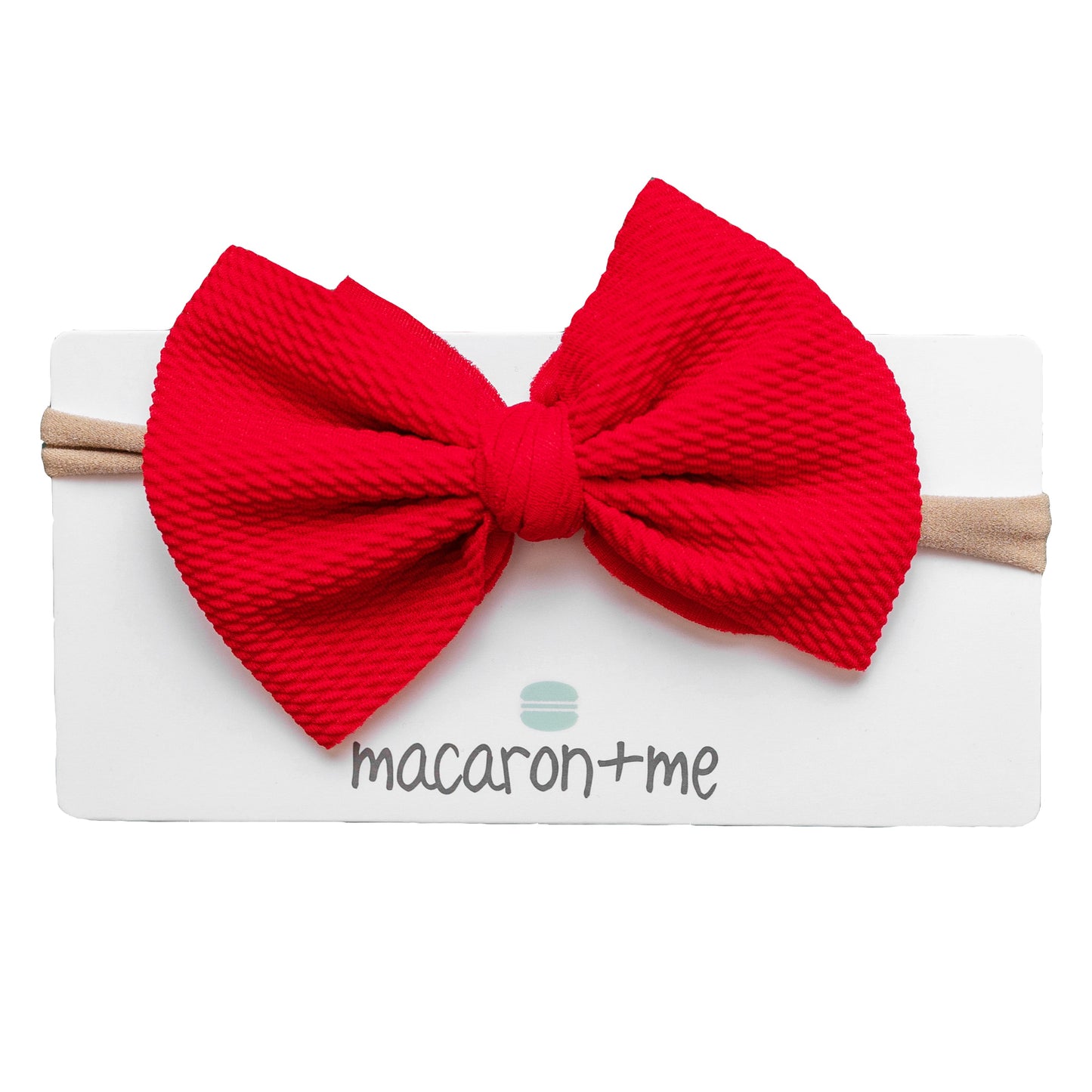 Red Stretchy Bow Headband